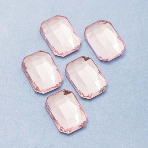 네일은재료빨 대용량 스톤 빅팔각 평스톤 네일아트재료, 4 라이트핑크, 15개