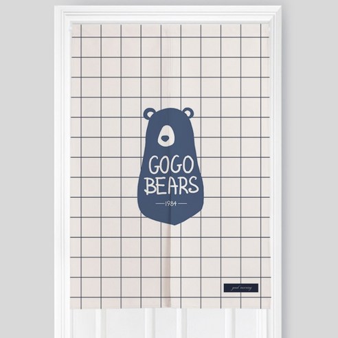 콩 케이리빙홈 네이비 파티션 커튼 + 봉 양문형 80 x 120 cm, TYPE 9