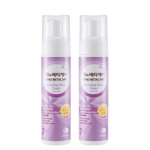 지노베타케어 젠틀프로텍션 여성청결제 폼, 200ml, 2개입