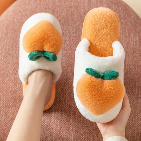 콩 여성용 러브피치 팡팡 실내 슬리퍼