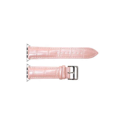 비쉐르 애플워치 5 크로커 레더 밴드 스트랩 40mm, 핑크, 1개