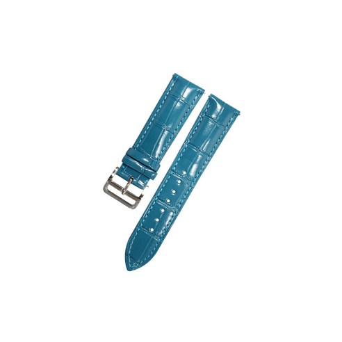 비쉐르 갤럭시워치 3 41mm 크로커 레더 밴드 스트랩, 블루, 1개
