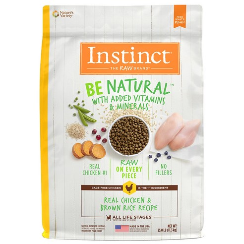 인스팅트 전연령 BE내추럴 독 건식사료, 닭, 11.3kg, 1개