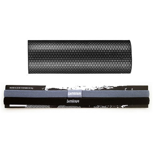 런웨이브 EVA 육각 폼롤러 + 논슬립 헤어밴드 세트, 폼롤러(블랙), 헤어밴드(그레이 + 블랙)
