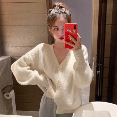 코코블랑 여성용 비엔 루즈 가디건