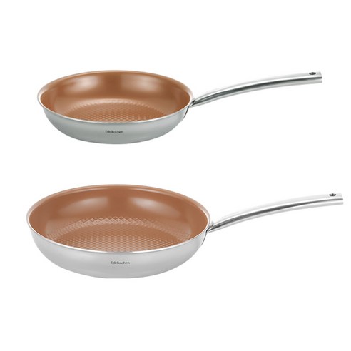 에델코첸 통3중 이지프리즘 프라이팬 2종 세트, 혼합색상, 프라이팬 24cm + 28cm, 1개