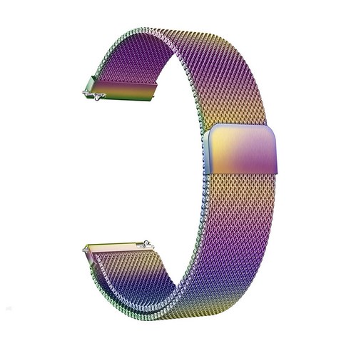 스페이스쉴드 갤럭시 워치 마그네틱 메탈 스트랩 20mm (41mm/42mm 호환 가능), 레인보우MIX, 1개