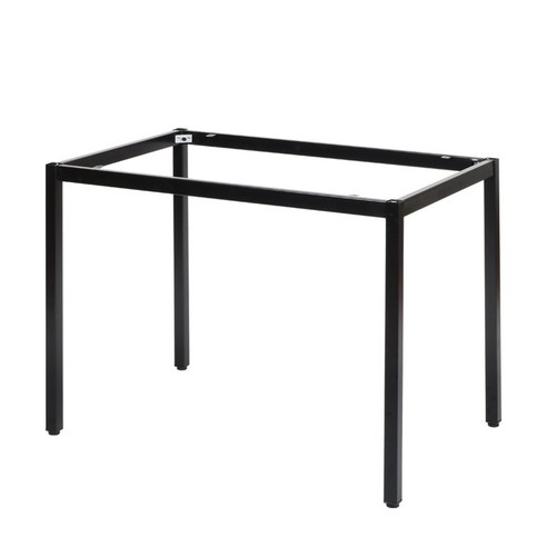 도리퍼니처 30각 철제프레임 입식테이블 900 x 600 mm, 블랙
