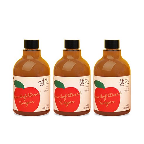 생생초 생초 사과, 350ml, 3개