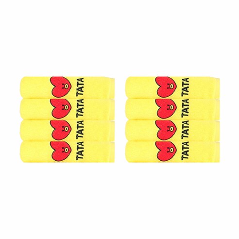 BT21 페이셜 네임 세면타올 140g 30수 면사, 타타, 8개