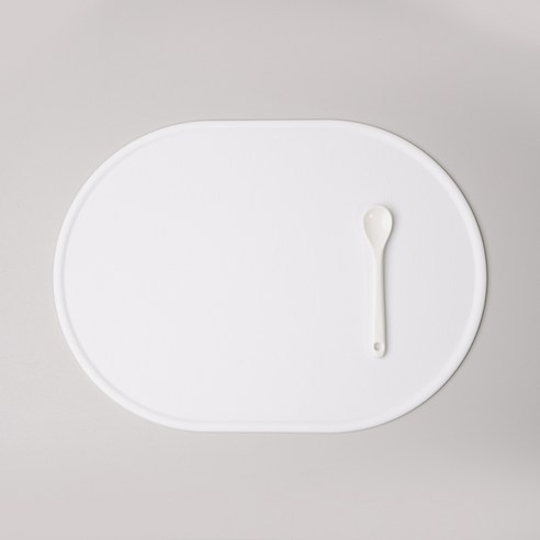 보울보울 국산 볼볼 실리콘 테이블매트, 밀크화이트, 400 x 290 mm