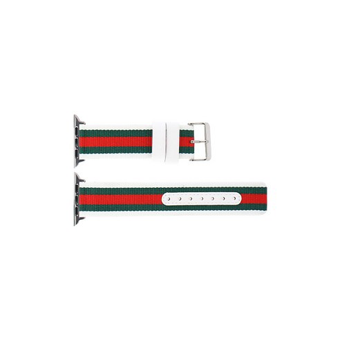 비쉐르 트리리본 애플워치 4 레더 밴드 스트랩 44mm, 화이트