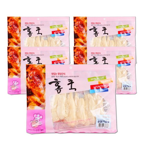 홈쿡 강아지 간식 400g, 순닭가슴살, 5개
