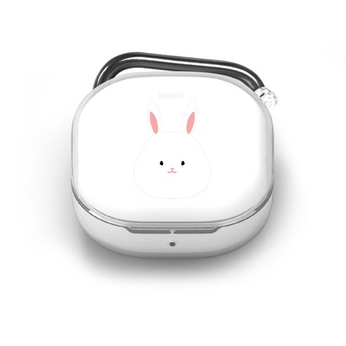 누아트 버즈라이브/버즈프로 클리어 디자인 젤리케이스, 토끼01