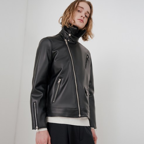 브이투 남성용 399 LEATHER FUR RIDER 자켓