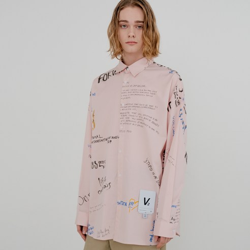 브이투 남성용 OVERFIT GRAPHY COLOR SHIRT