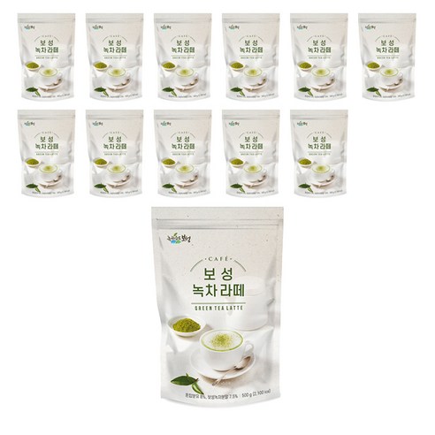 녹차수도보성 보성 녹차 라떼, 500g, 1개입, 12개
