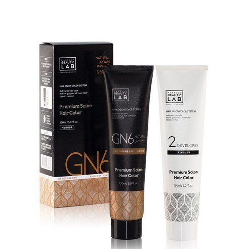 박준뷰티랩 프리미엄 살롱 새치커버 헤어 컬러 염색제 300g, 네추럴 브라운(GN6), 1개