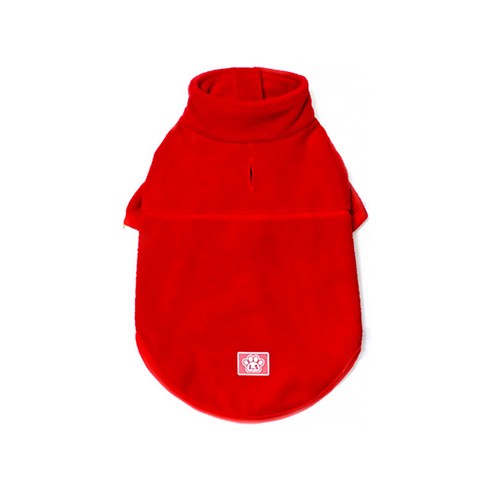 알럽펫 반려동물 후리스 지퍼 아우터, 레드