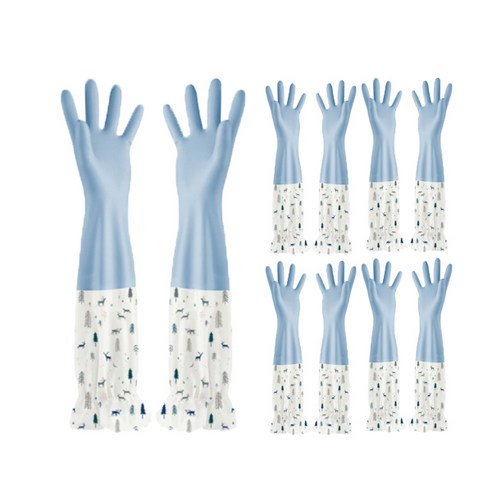 마켓감성 포근 북유럽 주방 다용도 고무장갑 M, 타입 5, 5개, 중(M)