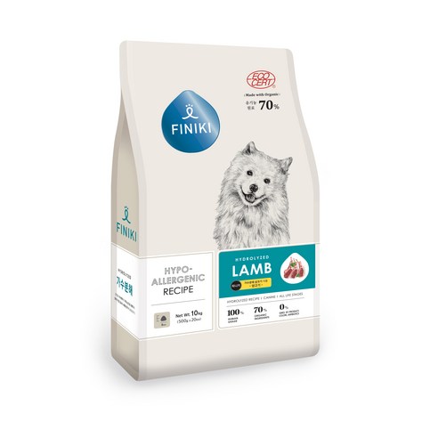 피니키 가수분해 강아지 사료 양고기, 양, 10kg, 1개 건식사료