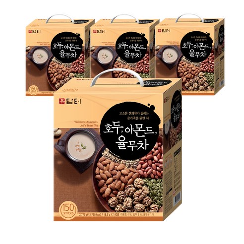 담터 호두 아몬드 율무차, 18.5g, 150개입, 4개