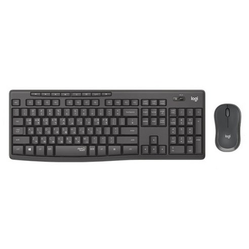 Logitech MK295 Noise-Free Wireless Keyboard Mouse Set, M-R0061, Black