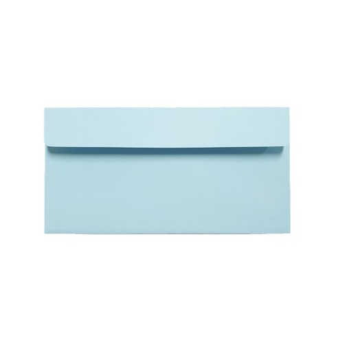 초대장 청첩장 리플릿 수입지 엽서봉투 220 x 105 mm, 연하늘색, 100개
