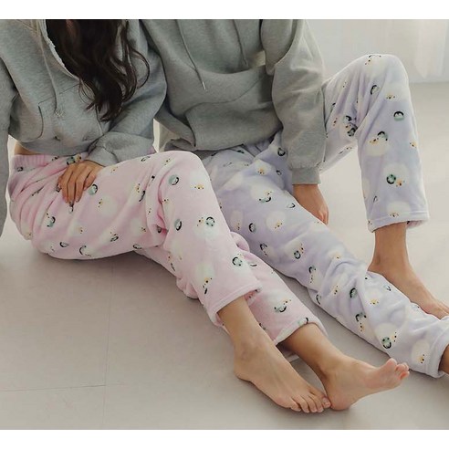 겨울철의 편안한 스타일: 글램공감 남성용 인조밍크 물범 수면잠옷 바지