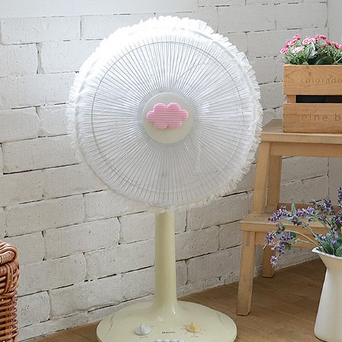 라이프스토리 러블리 선풍기 안전 커버 구름, 화이트, 1개