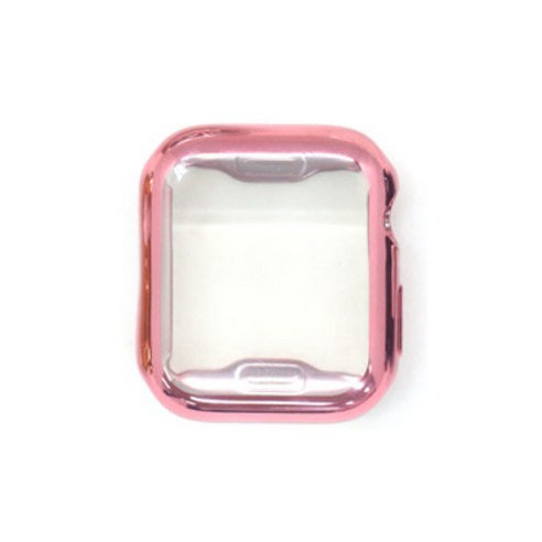 애플워치1/2/3 전면보호 풀커버 젤리 케이스 42mm, 핑크, 1개