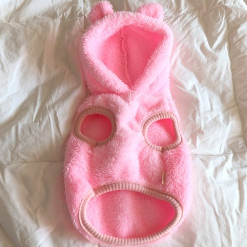 바이담수미 강아지 보아곰 후드, 핑크