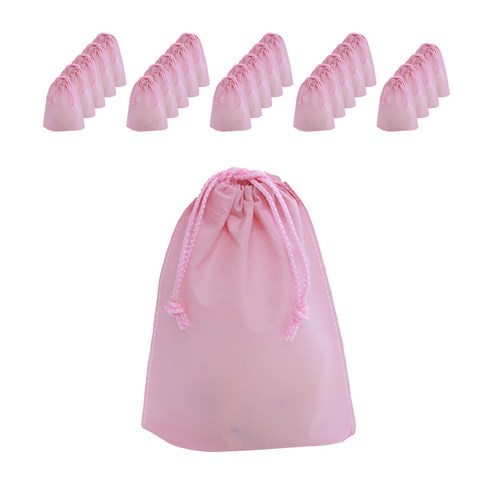 컬러 부직포 복주머니 더스트백 15 x 18 cm, 핑크, 25개