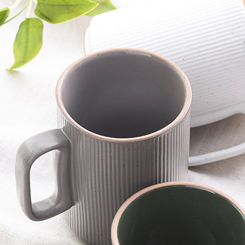 로얄베일 라포레 머그 중 380ml, 스노우화이트, 스톤그레이, 2개