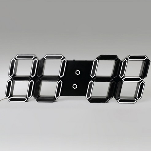 로이레트니 2세대 블랙에디션 LED 벽시계 PLUS+ 6.6m, 볼드 블랙케이스의 블랙패널
