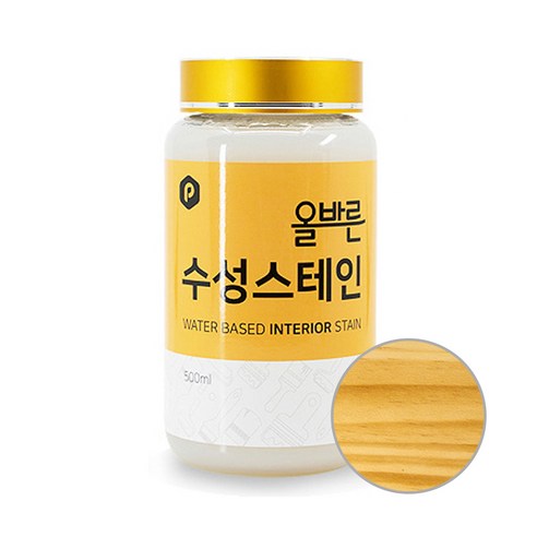 페인트인포 올바른 수성 스테인 500ml, 500 투명, 1개