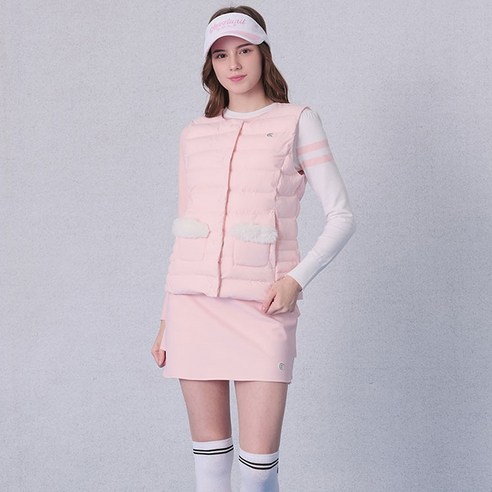 클리브랜드골프 여성용 FUR 포켓 패딩 조끼 CGKWVT155