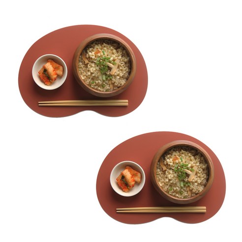 에이드엘 캐슈넛 실리콘 테이블매트 2p, 메이플, 328 x 217 mm, 1세트