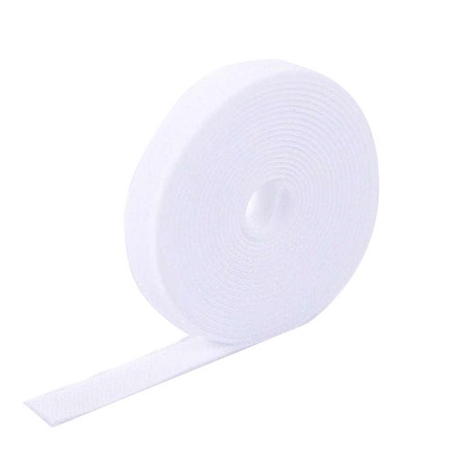 슬림 양면 찍찍이 케이블 정리 롤 화이트 20mm x 9.1m, 1개