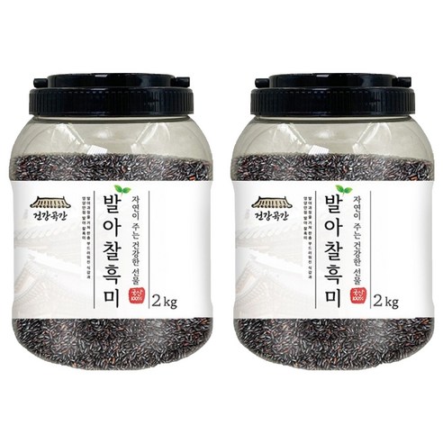 건강곡간 발아찰흑미, 2kg, 2개