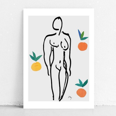 봄날프로젝트 앙리 마티스 캔버스 포스터 오렌지가 있는 누드