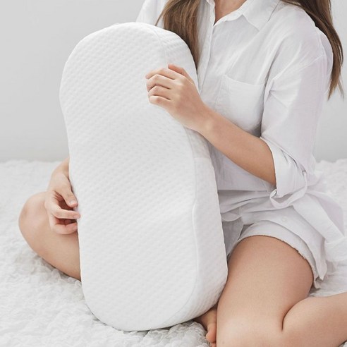 메모리폼 꿀잠 마약 에어매쉬 경추베개, 화이트