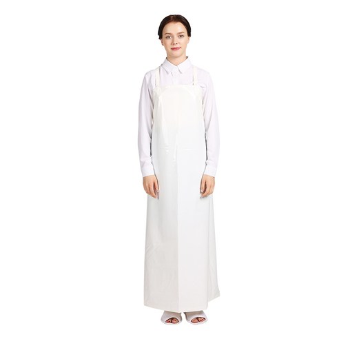 THE앞치마 우레탄 방수 H형 앞치마 대, 샤인화이트, 1개