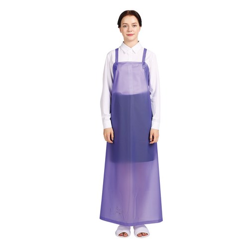 THE앞치마 우레탄 방수 H형 앞치마 대, 퍼플, 1개