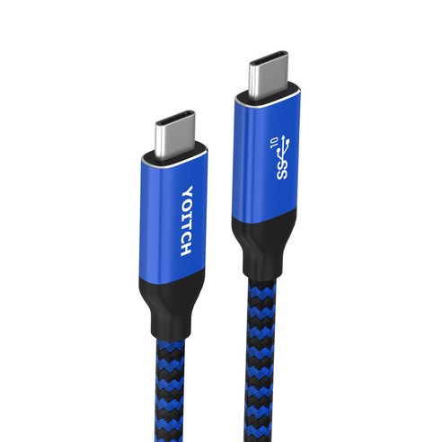 요이치 어웨이크 USB 3.1 gen2 100w pd 충전 케이블, 블루, 1개