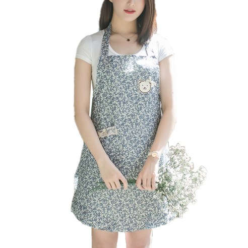 에이홉 간편 장식 앞치마, 블루, 1개