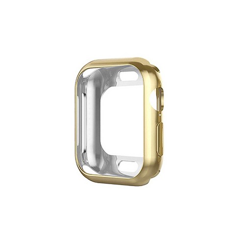 3세대 4세대 TPU 투명 애플워치 케이스 I37 애플워치4 40mm, 골드, 1개