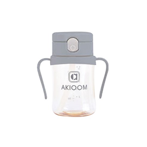 아키움 원터치 빨대컵 200ml, 그레이, 1개