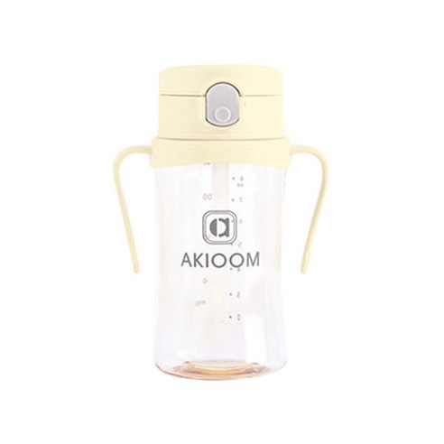 아키움 원터치 빨대컵 260ml, 레몬, 1개