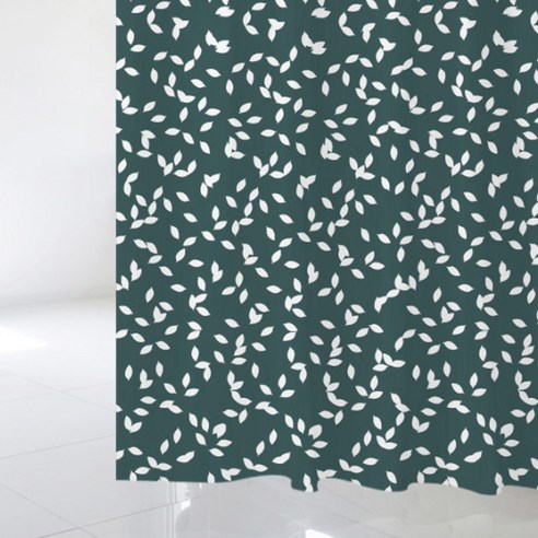 수풀 샤워 커튼 북유럽 스타일 SC865 S 1520 x 1880 mm + 플라스틱 고리 + 화이트봉 세트, 1세트